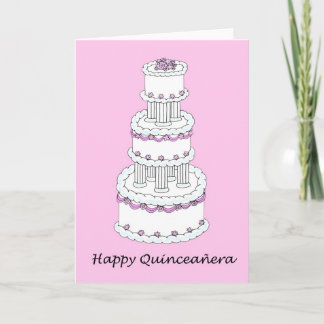Happy Quinceañera Cake Einladung