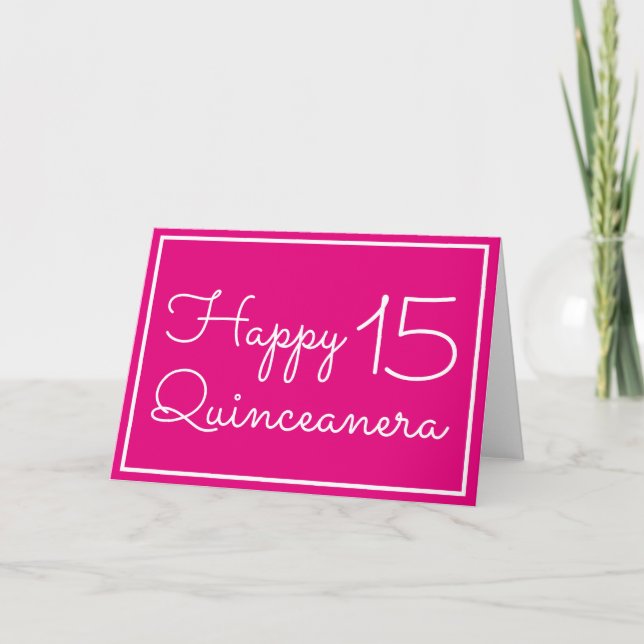 Happy Quinceanera Karte (Vorderseite)