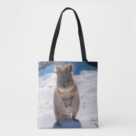 Happy Quokka am Strand Australien Tasche