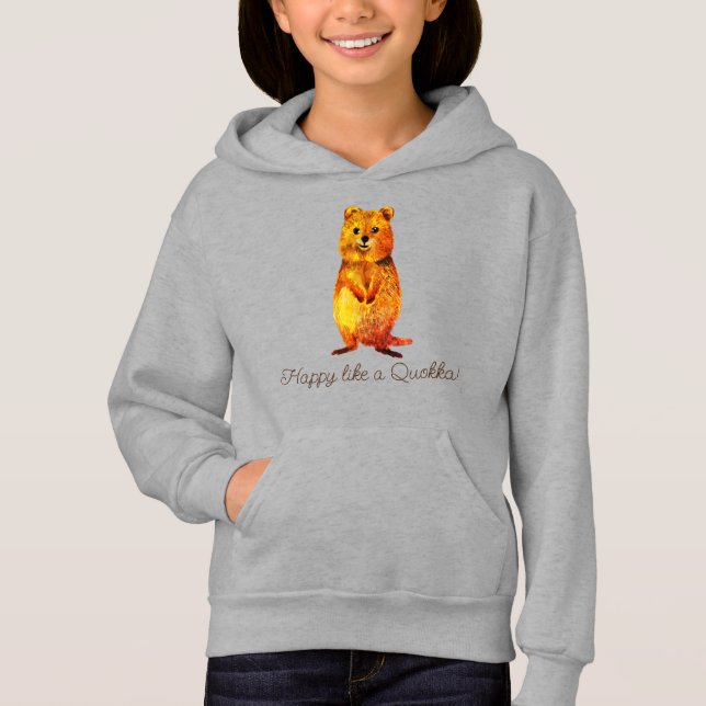 Happy Quokka Hoodie (Vorderseite)