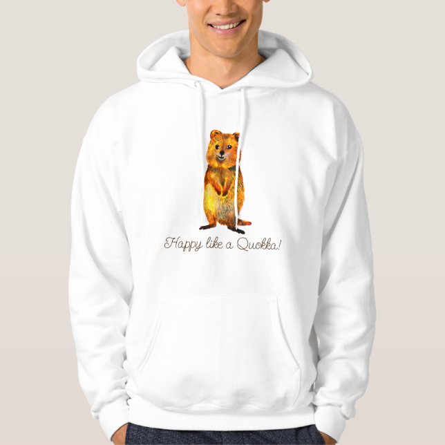 Happy Quokka Hoodie (Vorderseite)