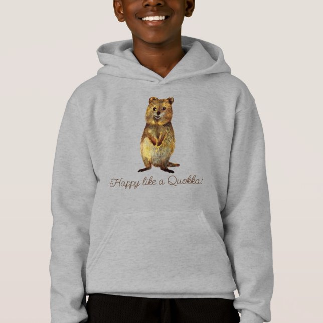 Happy Quokka Hoodie (Vorderseite)