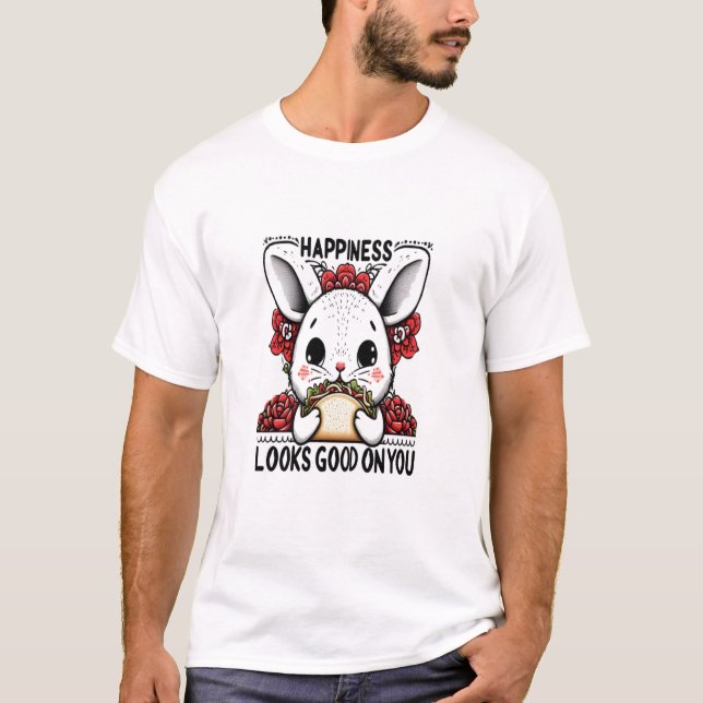 Happy Rabbit Glück steht dir gut T-Shirt (Vorderseite)