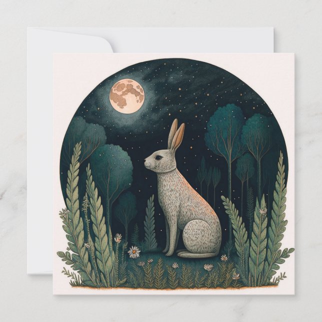 Happy Rabbit im Mondschein (Vorderseite)