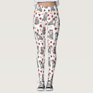 Happy raccoon mit Wassermelone Leggings