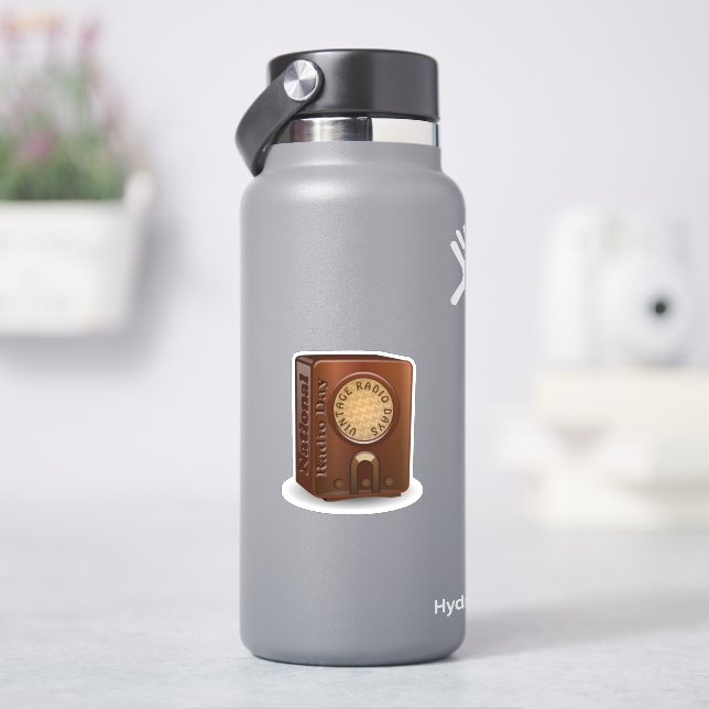 Happy Radio Day Aufkleber (HydroFlask)