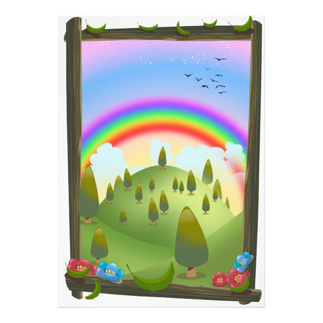 Happy Rainbow Landscape Fotodruck (Vorne)