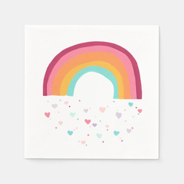 Happy Rainbow Magic Serviette (Vorderseite)