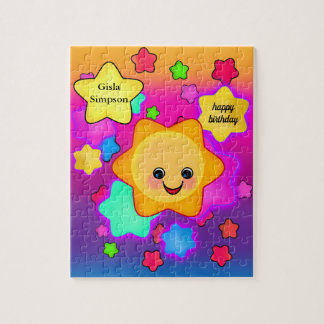 Happy Rainbow Pastel Sun mit Twinkle Stars