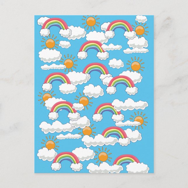 Happy Rainbow Postkarte (Vorderseite)