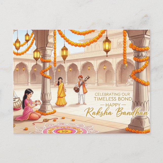 Happy Rakhi, Raksha Bandhan Postkarte (Vorderseite)