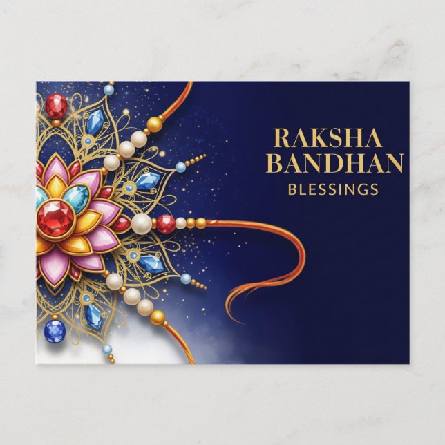 Happy Rakhi, Raksha Bandhan Postkarte (Vorderseite)