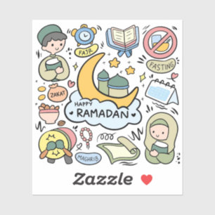Happy Ramadan Aktivitäten Aufkleber