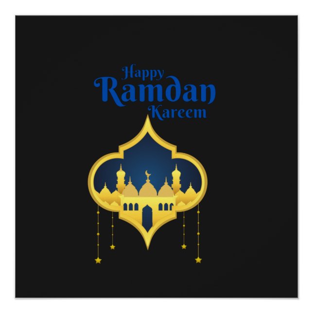 Happy Ramadan Kareem 2024,Eid Mubarak Poster (Vorderseite)