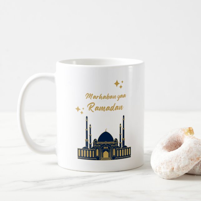 Happy Ramadan Kareem - Eid Mubarak Quotes Kaffeetasse (Mit Donut)