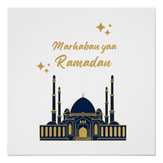 Happy Ramadan Kareem - Eid Mubarak Quotes Poster (Vorderseite)