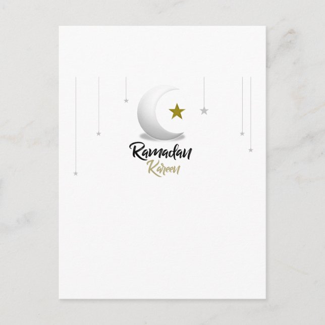 Happy Ramadan Kareem Elegantes Geschenk des Islami Postkarte (Vorderseite)