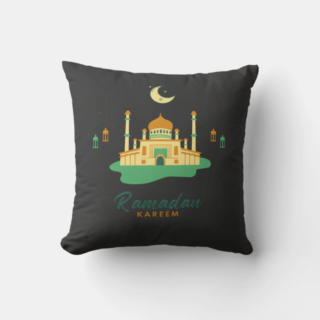 Happy Ramadan Kareem und Eid Mubarak 2022 Kissen (Vorderseite)