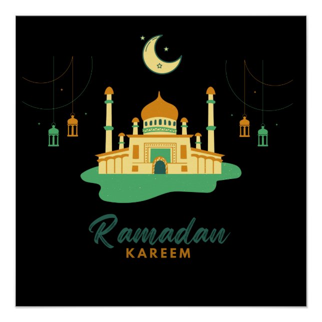 Happy Ramadan Kareem und Eid Mubarak 2024 Poster (Vorderseite)