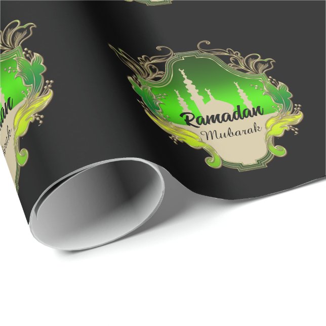 Happy Ramadan Mubarak Kareem 2024 Geschenkpapier (Rolleneckpunkt)