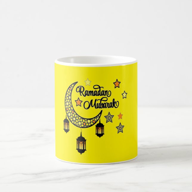 Happy Ramadan Mubarak Kareem Crescent Laterne Kaffeetasse (Mittel)