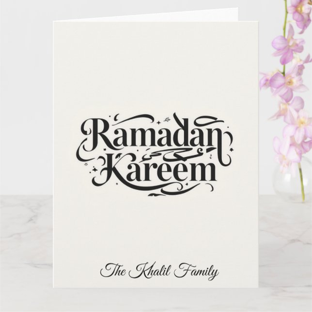 Happy Ramadan Mubarak Ramadan Kareem Muslim Karte (Orchidee)