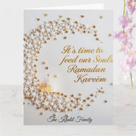 Happy Ramadan Mubarak Ramadan Kareem White Muslim Karte