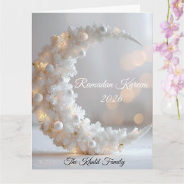 Happy Ramadan Mubarak Ramadan Kareem White Muslim Karte