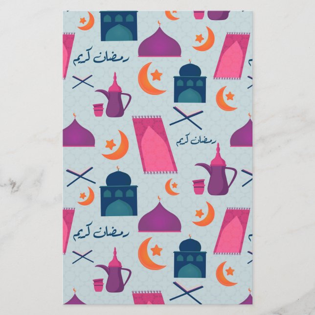 Happy Ramadan Pattern Briefpapier (Vorderseite)