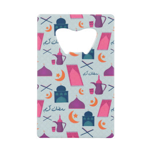 Happy Ramadan Pattern Geldbeutel Flaschenöffner