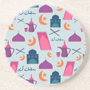 Happy Ramadan Pattern Getränkeuntersetzer