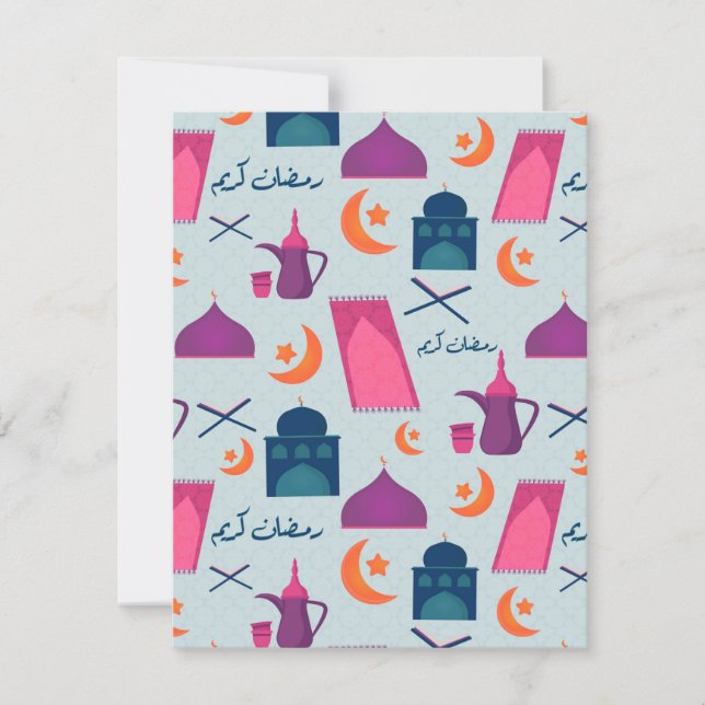 Happy Ramadan Pattern Karte (Vorderseite)