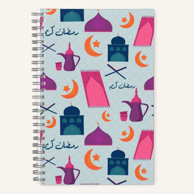 Happy Ramadan Pattern Notizbuch (Vorderseite)