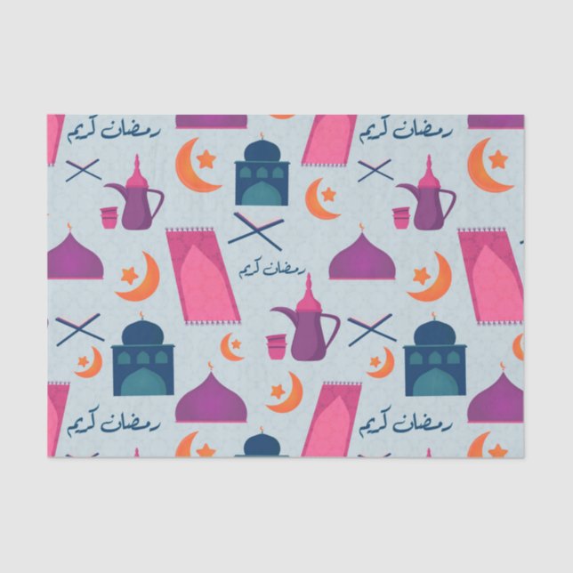Happy Ramadan Pattern Seidenpapier (Vorderseite)