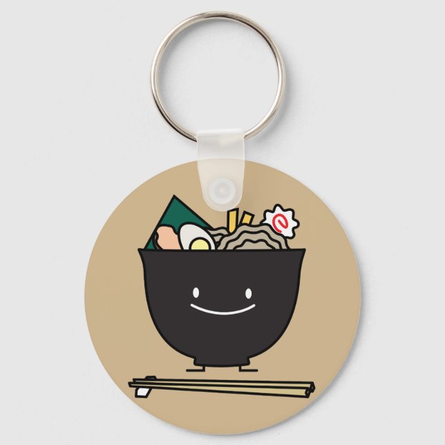 Happy Ramen Bowl Schlüsselanhänger (Vorderseite)