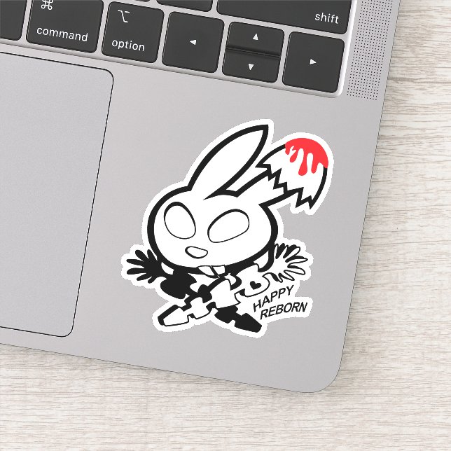 Happy Reborn Bunny Aufkleber (Detail)
