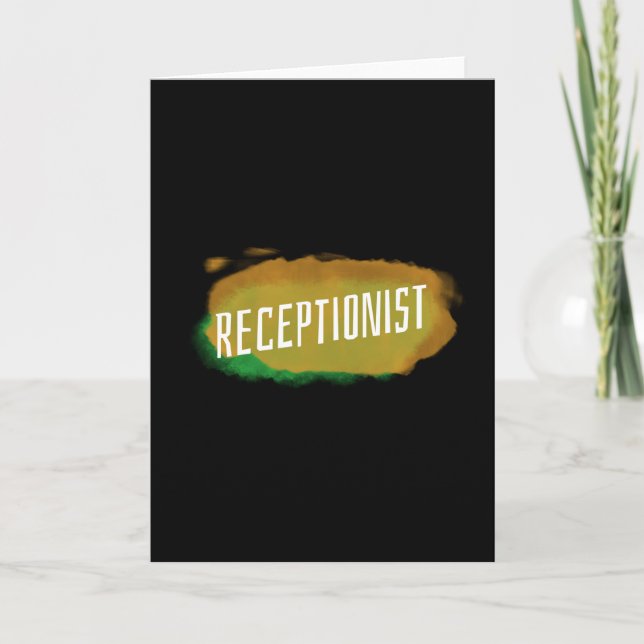 Happy Receptionist Day Administrative beruflich Karte (Vorderseite)