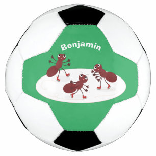 Happy Red Amants Eis Skaten Cartoon Fußball