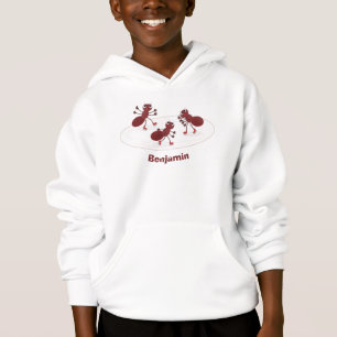 Happy Red Amants Eis Skaten Cartoon Hoodie