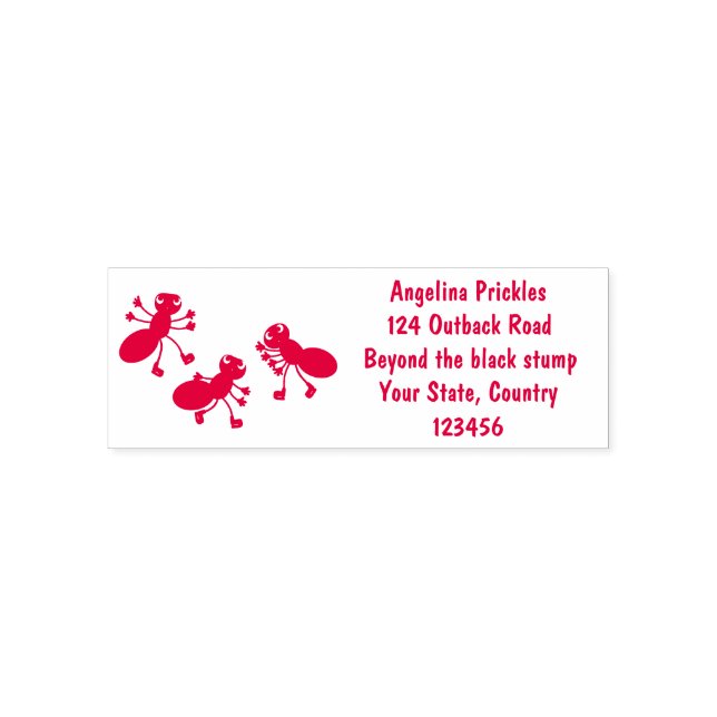 Happy Red Amants Eis Skaten Cartoon Permastempel (Design)