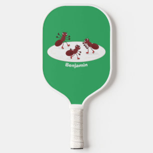 Happy Red Amants Eis Skaten Cartoon Pickleball Schläger