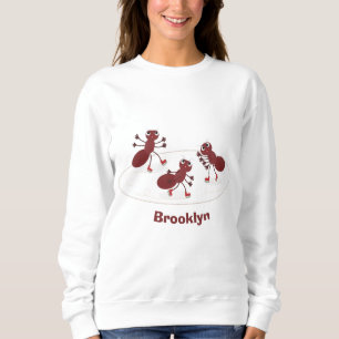 Happy Red Amants Eis Skaten Cartoon Sweatshirt