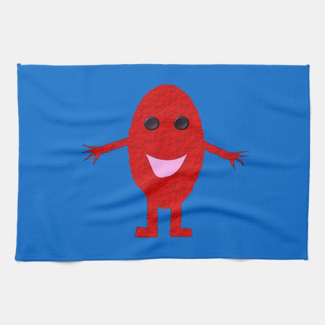 Happy Red Grape Kitchen Handtuch (Horizontal)