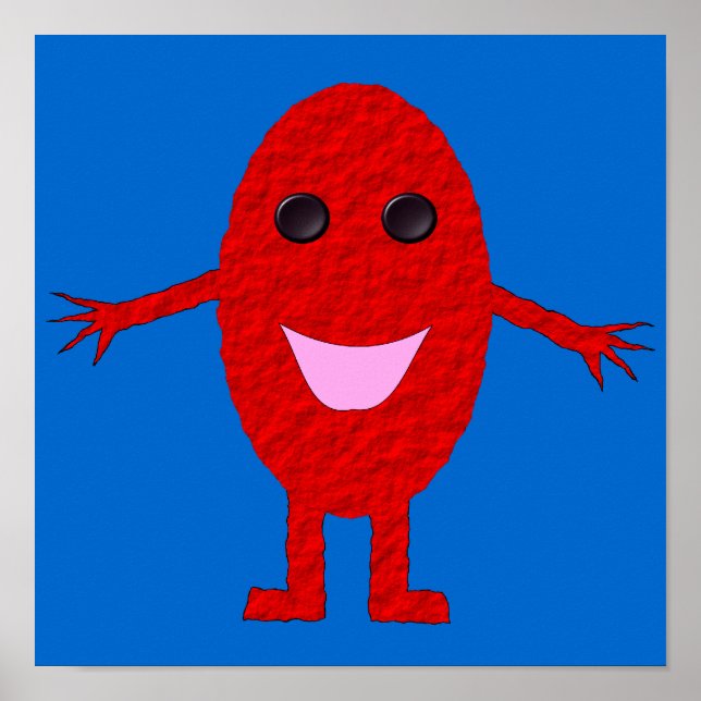 Happy Red Grape Poster (Vorne)