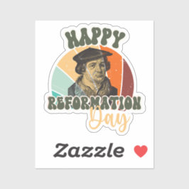 Happy Reformation Day Vintag Martin Luther Aufkleber