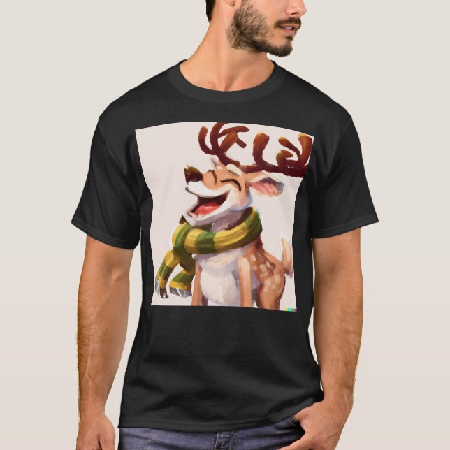 Happy Reindeer T-Shirt (Vorderseite)