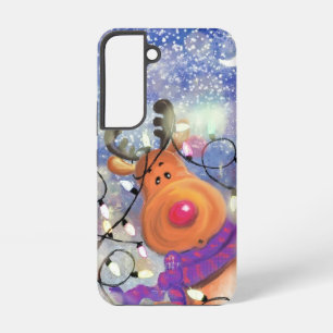 Happy Reindeer Weihnachten Samsung oder iPhone Fäl Galaxy Hülle