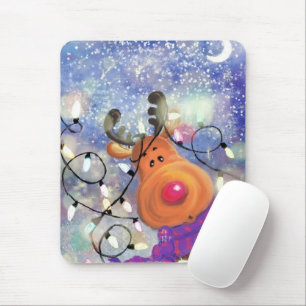 Happy Rentier - Weihnachten Mousepad