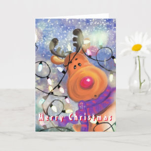 Happy Rentier Weihnachtskarte Karte