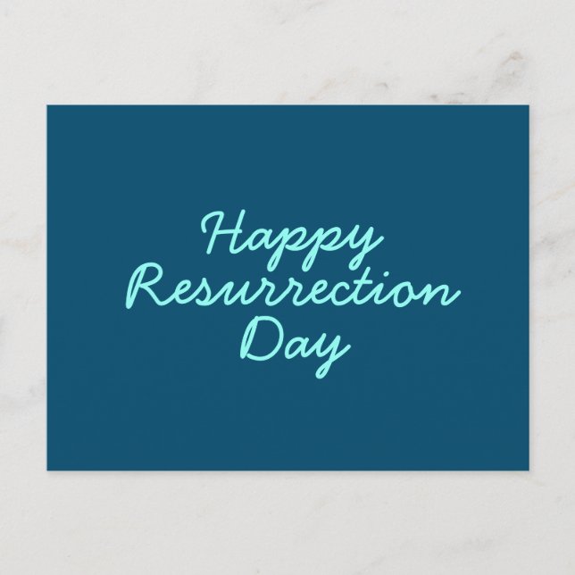Happy Resurrecrecrection Day in Blue Postkarte (Vorderseite)